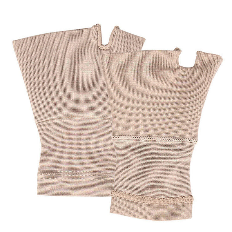 Golf Compression Wrist Gloves Thumb Carpal Wrist Support Brace (Champagne) Newly