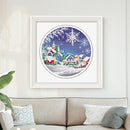 DIY 11CT Cross Stitch Stamped Winter Scenery Needlework Kit 35x35cm (5256) Newly