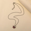 Colorful Butterfly Necklace Women Alloy Holiday Street Clavicle Chain Penda