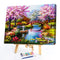DIY Paint By Number Kit Small Bridge Flowing Water No Frame for Home Decor
