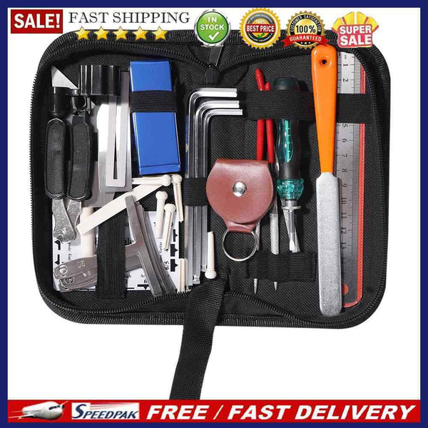 36 in 1 Professional Guitar Cleaning Repair Tool Kit String Changing Tuning Tool