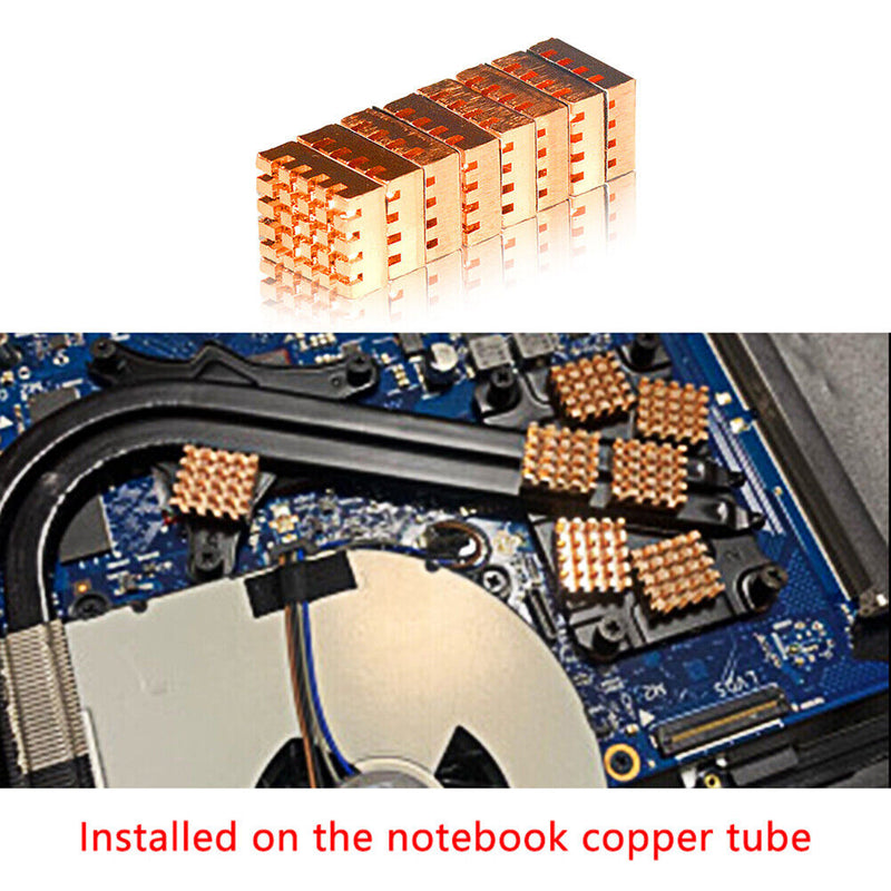 8pcs A8 Pure Copper Heatsink Cooler Heat Sink PC Graphics Card Memory Radia