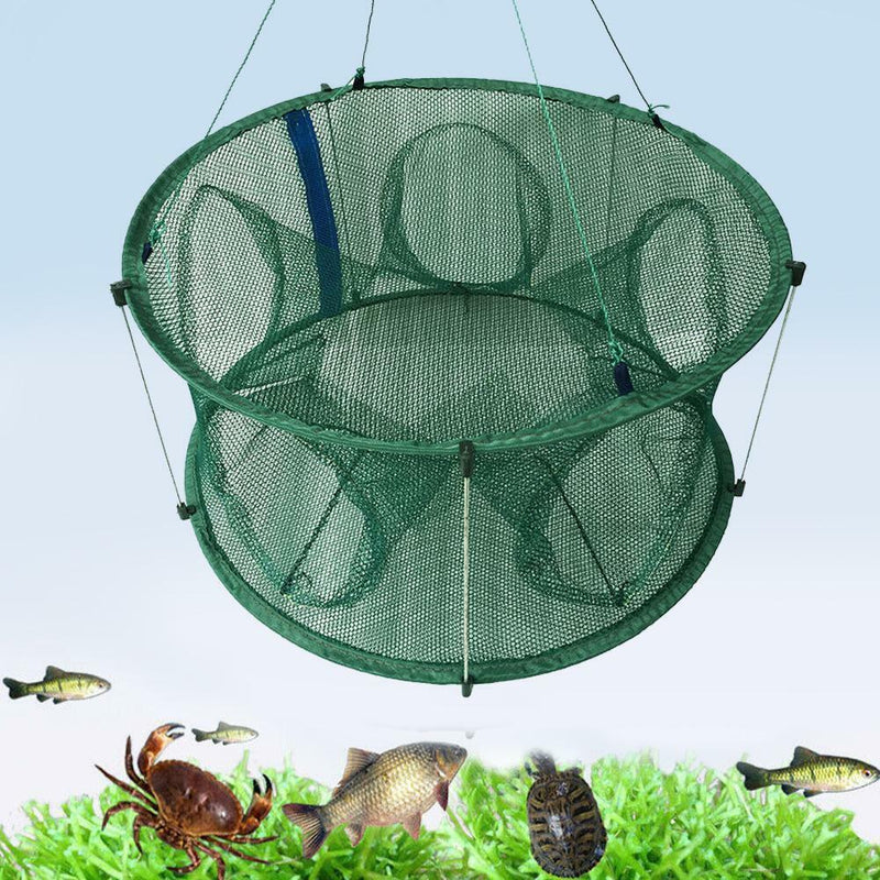 Automatic Fishing Net Trap Cage Round Shape Open For Crab Crayfish Lobster F7X0