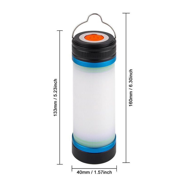 Camping Flashlight 5 Mode 4000mAh Portable Zoom Torch Tent Hanging Lamp