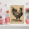 Frameless Oil Paint By Numbers DIY Rooster Picture Craft for Home Living Room