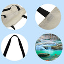 The Dragon Good Flowing Water Scenery Printed Shoulder Bag, Shopping Bag,