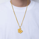 Single Layer Simple Honeycomb Necklace Women Girls Party Jewery Honey Pendant