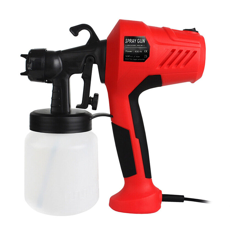 400W Plastic Electric Paint Spray Gun Latex Paint Spraying Machine (Red US)