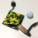 Double-Sided Golf Ball Cleaning Towel Cloth with Carabiner Hook Golf Accessories