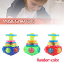 LED Light Up Flashing UFO Spinning Top Funny Music Gyro Christmas Gift Kid x 1#