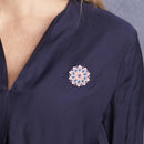 3pcs DIY Flower Full Drill Diamond Pin Brooch Women Elegant Jacket Sweater Badge