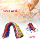100pcs/lot 20cm Tin Plated Breadboard PCB Solder Cable Copper Fly Jumper Wi