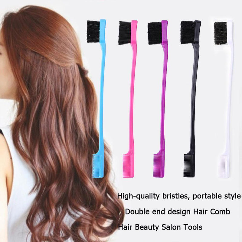 Double Sided Hair Edge Brush Hair Styling Hair Beauty Hairdress Comb (3pcs