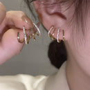 Four Claws Earrings Rhinestone Jewelry Fashion Appearance for Girls Daily Wea