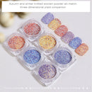 Art Decoration Sand Pigment Knit Weave Design Woolen Nails Powder Glitter Dust