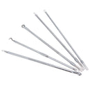 5pc / Set Stainless Steel NonSlip Acne Pimples Popper Blackhead Remover Needle Tool