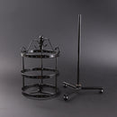 72 Holes Earrings Ear Stud Jewelry Rotating Display Stand Holder(Black)