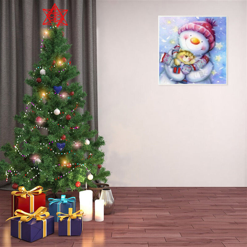 5D DIY Full Drill Diamond Painting Christmas Snowman Cross Stitch Embroider
