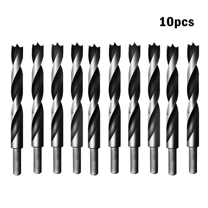 10pcs High Carbon Steel Straight Shank Twist 3 Brad Point Drill Bits (3mm)