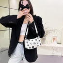 Floral Pattern Printing PU Leather Handbag Ladies Fashion Chain Underarm Bag