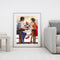 Dating Lovers Drawing Frameless DIY Oil Paint by Numbers Canvas Home Decor