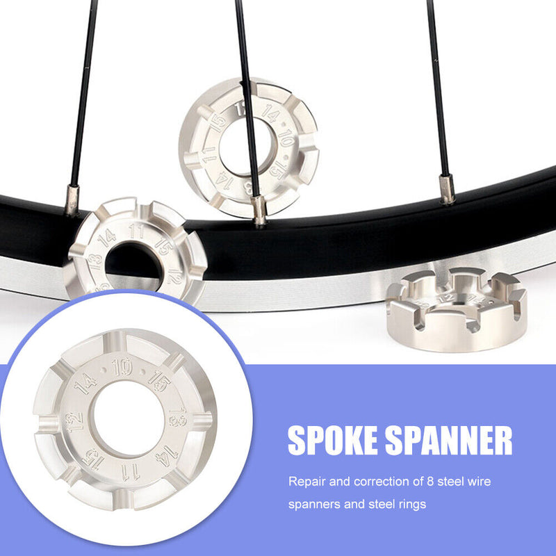 TOOPRE 8 Way Bicycle Spoke Nipple Wrench Galvanized Bike Wheel Repair Hand