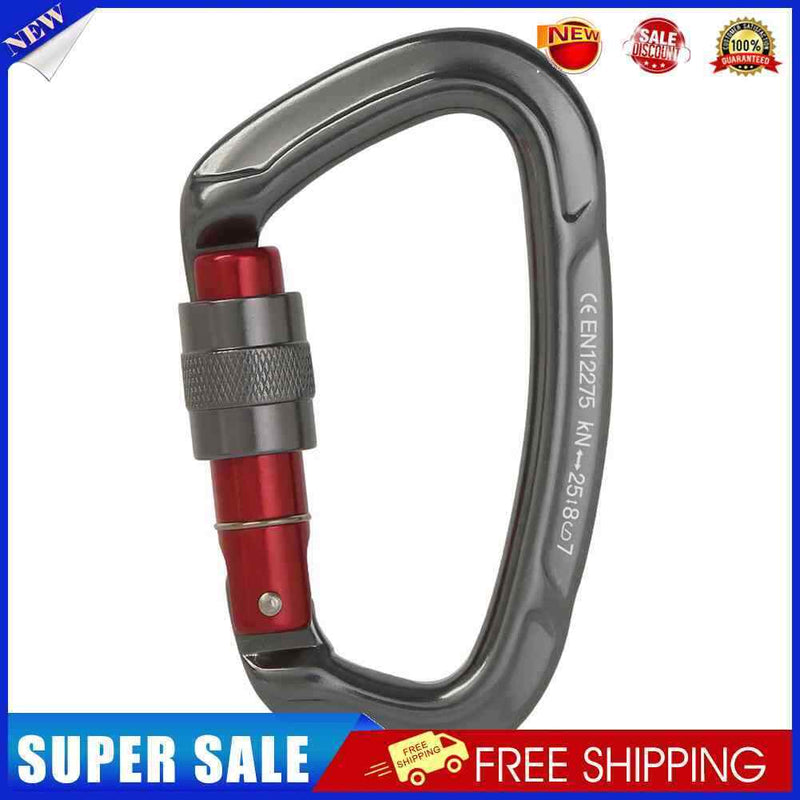 Aluminum Carabiner Outdoor Camping Climbing Hammock Lock Buckle (Grey)