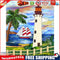 Cartoon Lighthouse Oil Paint By Numbers DIY Handpainted on Canvas Wall Art