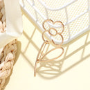 Women Scarf Buckle Lapel Simple Pin Flower Brooch Alloy Hollow Fashion