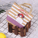 Woman Zipper Canvas Coin Purse Handbag Tote Pocket Money Bag (Polar Bear)