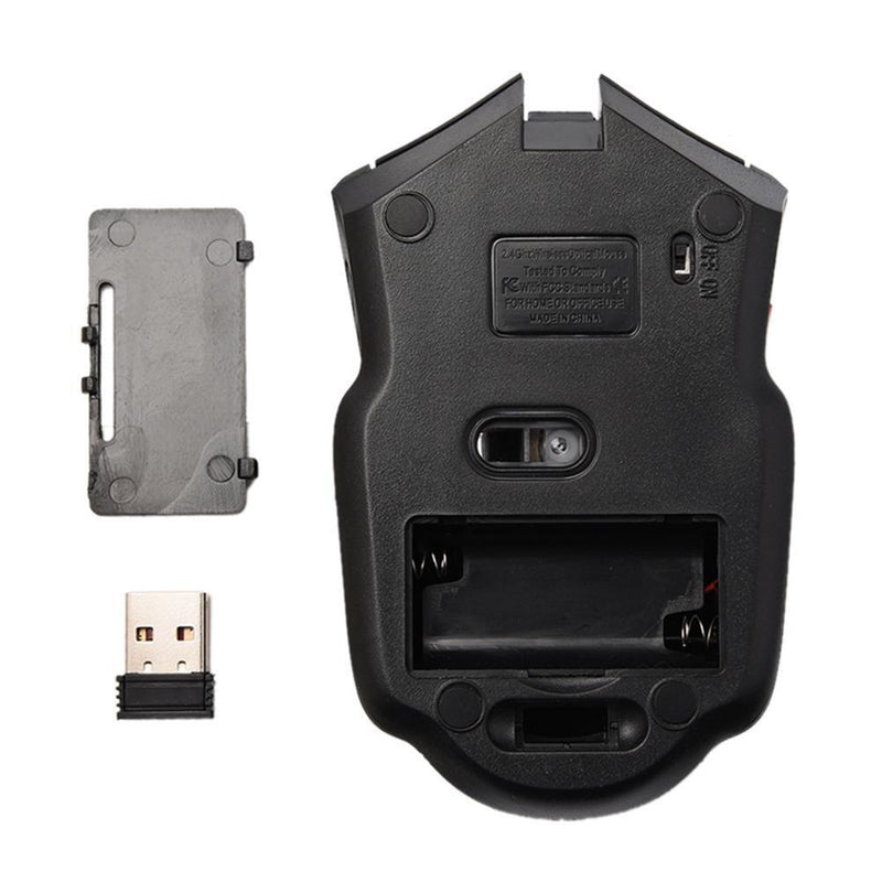 2.4GHz Wireless Optical Mouse 2400DPI 6 Button USB Optical Gaming Mouse for Ga