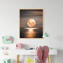 Full Moon at Sea Oil Paint By Numbers Frameless Drawing Picture Wall Decor Kit