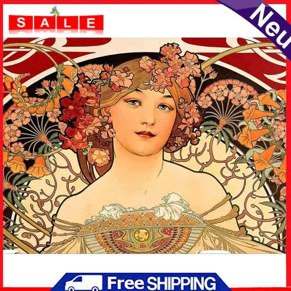 DIY Frameless Goddess Oil Paint by Numbers Kit Handpainted Artwork Wall Craft