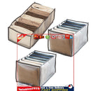Cloth Drawer Organizer 3pcs Closet Box for Leggings Jeans (7 Cell Grey) Newly