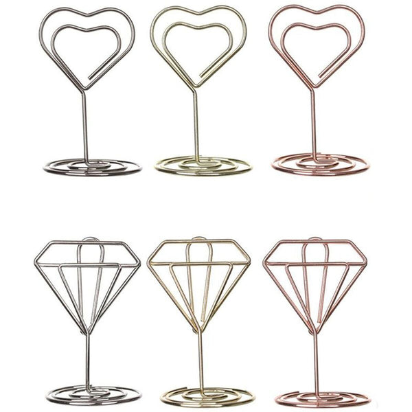 Desktop Decoration Table Numbers Holder Clamps Stand Place Card Photos Clips