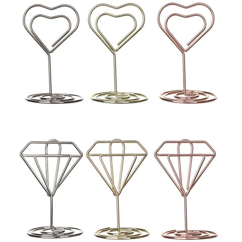 Desktop Decoration Table Numbers Holder Clamps Stand Place Card Photos Clips