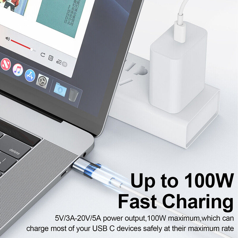 PD 100W Fast Charging 24Pin Magnetic Adapter Type C USB3.1 10Gbps Data Converter