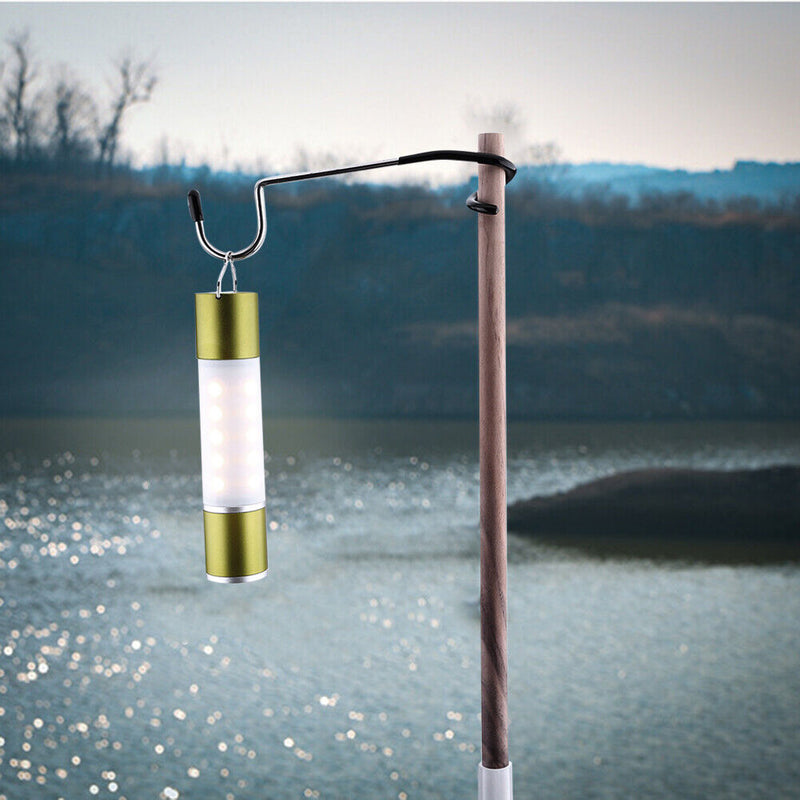 Detachable Lantern Stand Pole Outdoor Camping Light Hanger Holder (Walnut)