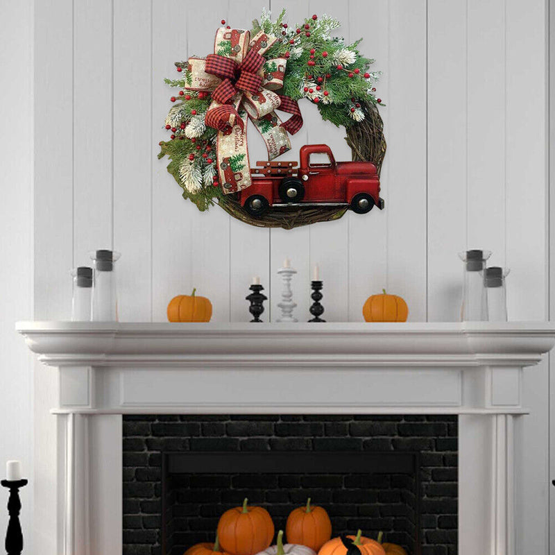 Multi-Use Thanksgiving Vine Truck Garland Hanging Art Craft Wreath Holiday Gift