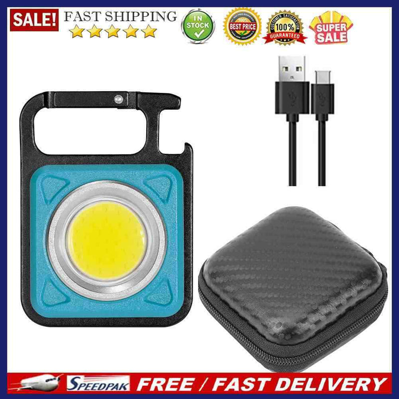 LED Keychain Flashlight USB Rechargeable Outdoor Cycling Camping Working Ligh