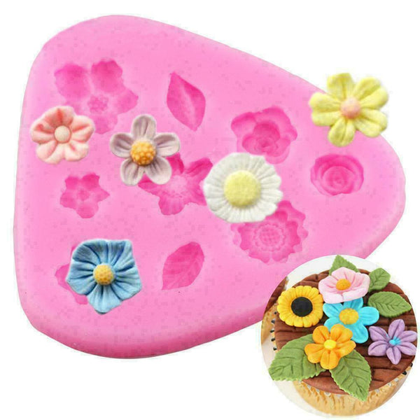 Silicone Flower Petal Leaf Fondant Mold Desser Cake E Hot G 8U8 7Y6T Q9F5