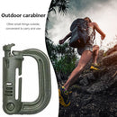 Outdoor D-Shape Backpack Carabiner Plastic Steel Hanging Clasp (Army Green)