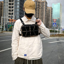 Oxford Vest Shoulder Bag Multi-function Waistcoat Unisex Hip Hop Streetwear P