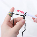 Finger Wear Peacock Sewing Accessories Knitting Loop Crochet Ring Yarn Guides