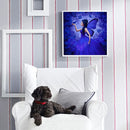 5D DIY Blue Butterfly Fairy Diamond Painting Kits Full Round Drill Wall Decor