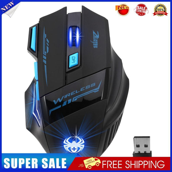 ZELOTES F-14 2.4GHz Wireless USB 2400DPI Adjustable Ergonomic Optical Mouse