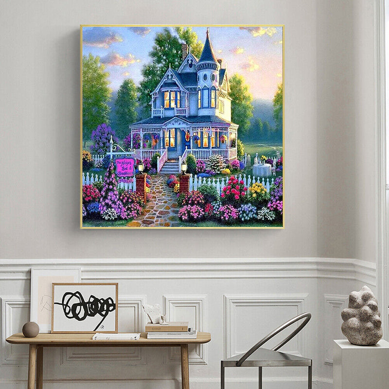 5D DIY Diamond Painting Kits Full Square Drill Garden Villa Mosaic Wall Pictu