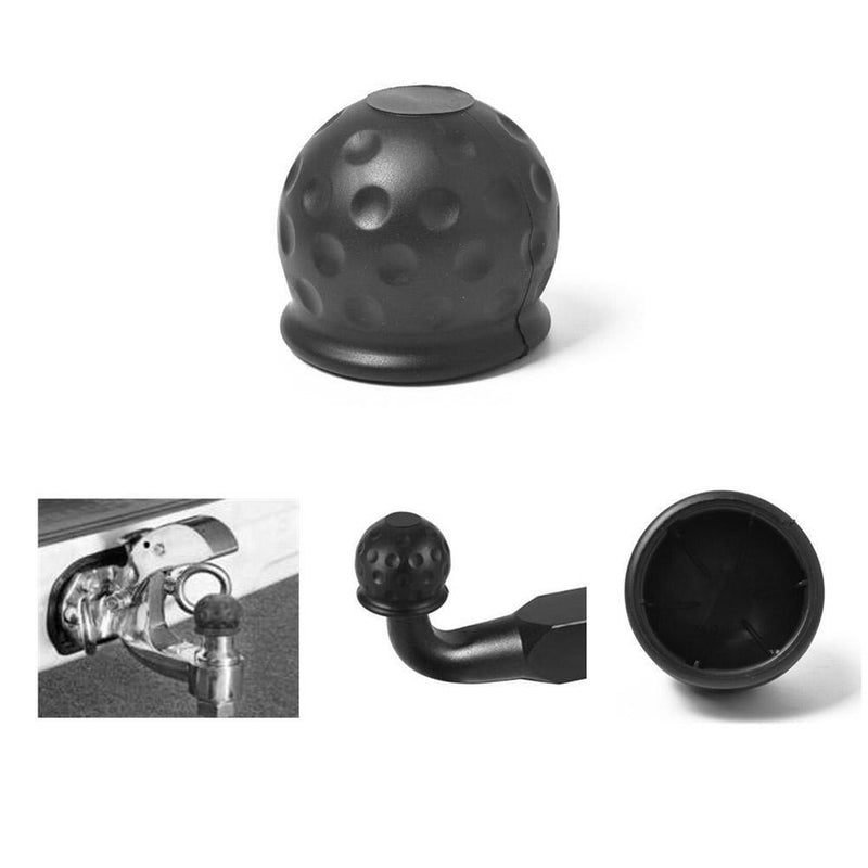 50mm Car Auto Tow Ball Cap Towing Hitch Caravan Trailer Towball Protect Black