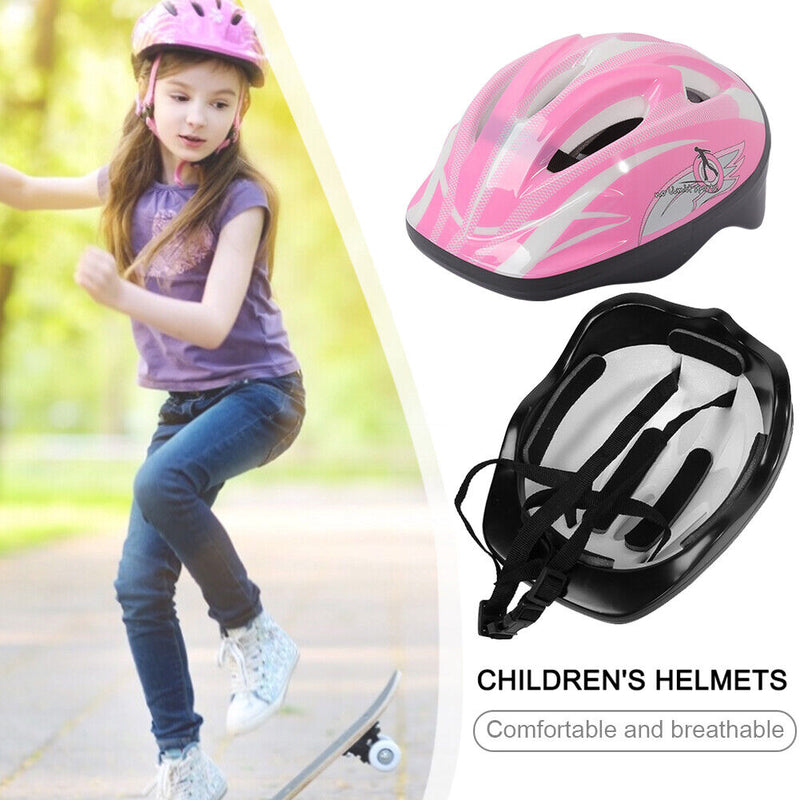 Childrens Riding Helmet Anti Drop Cartoon Sports Bicycle Helmet (Pink) Newly