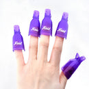 10pcs Plastic Gel Remover Clip Nail Soak Off Cap Gel Remove Tool (Purple)
